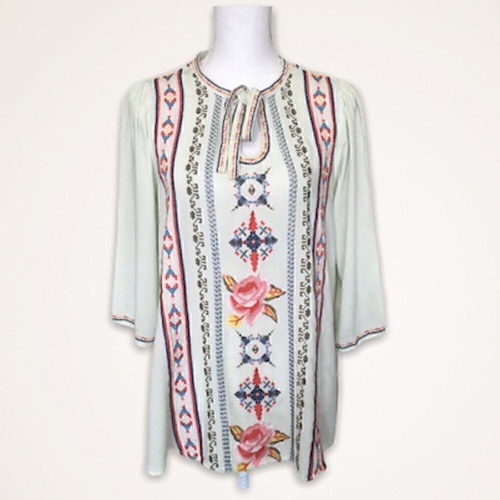 The Paisley Parrot Embroidered Blouse